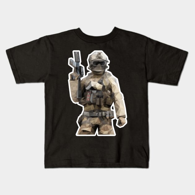 Poly Soldier Kids T-Shirt by jesse_kyle_